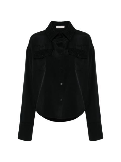 Toledo crochet knit-detail shirt