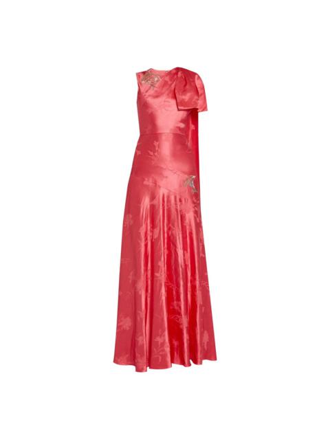 asymmetric draped dress