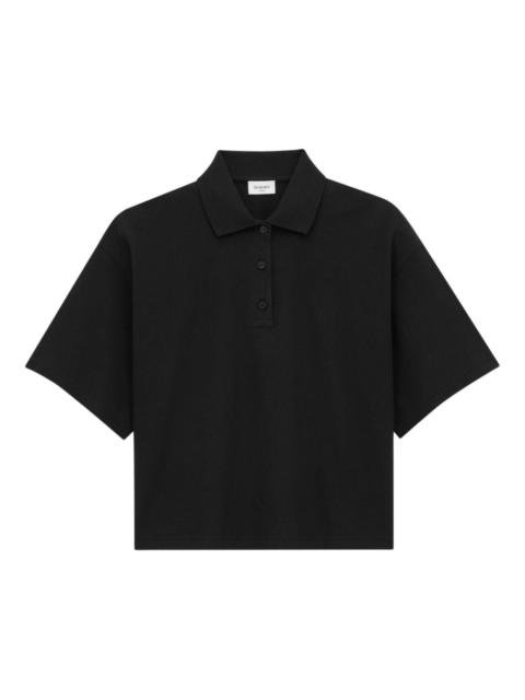 Saint Laurent Women Oversized Cotton Polo Shirt