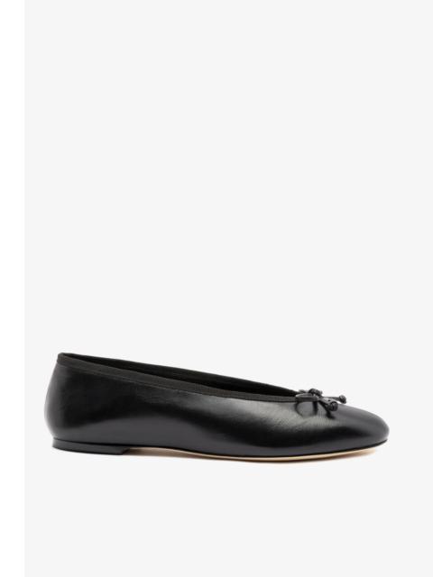 Larroudé Pavlova Ballet Flat In Black Leather