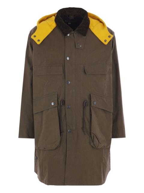 Barbour corduroy-collar cotton coat