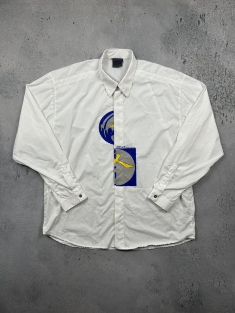 VERSACE JEANS COUTURE Archive Versace Jeans Couture Graphic White Shirt Y2K 90s