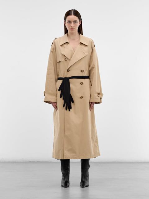 MM6 Maison Margiela Beige Glove Belted Trench Coat