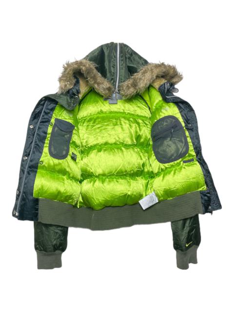 Nike Nike Tactical Mp3 Pocket Puffer Jacket Faux Fur Hoodies
