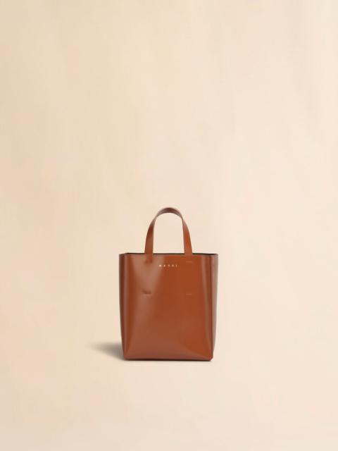 Marni MUSEO MINI BAG IN BROWN LEATHER