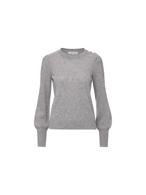 VERONICA BEARD NELIA CASHMERE PULLOVER | BUTTON ACCENT