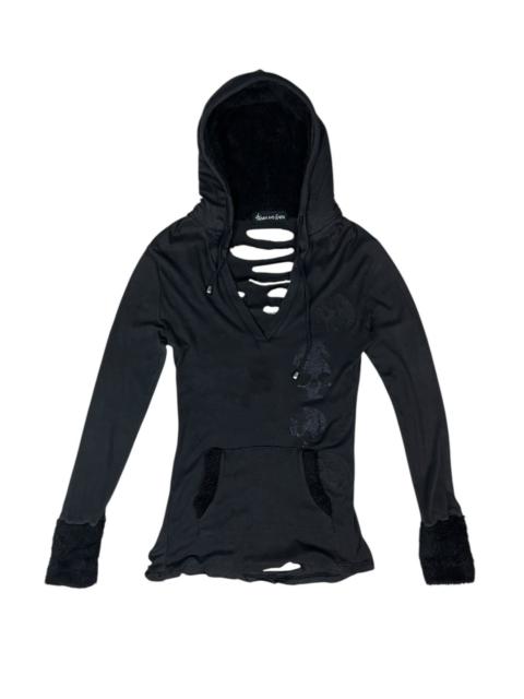 If Six Was Nine - Heaven and Earth Distressed Skull Hoodie