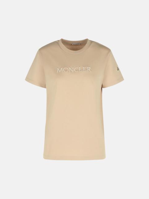 Moncler BEIGE COTTON T-SHIRT