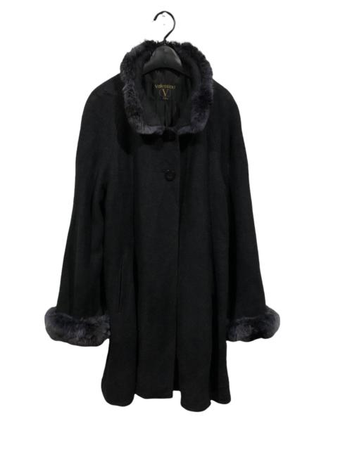 Valentino Vintage 80s Valentino Furs Wool Fall Coat