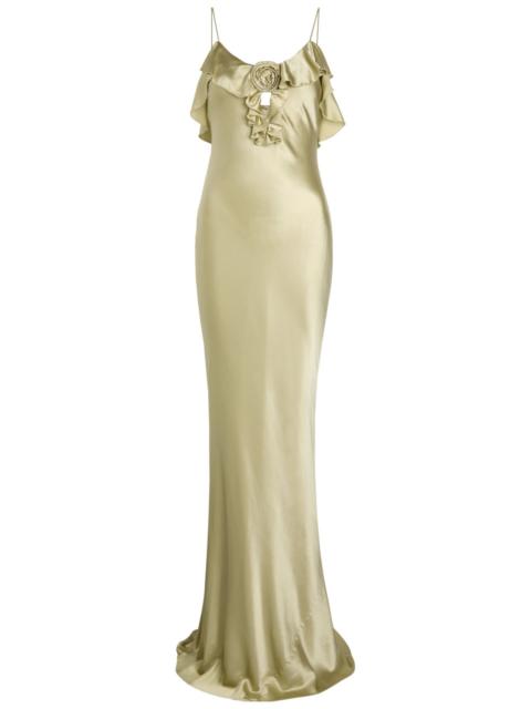 silentium maxi dress in ivory lace De La Vali SILENTIUM MAXI DRESS IN IVORY LACE - DS1812IVORY
