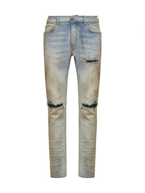 AMIRI Amiri Men Blue Denim Suede Mx1 Jeans