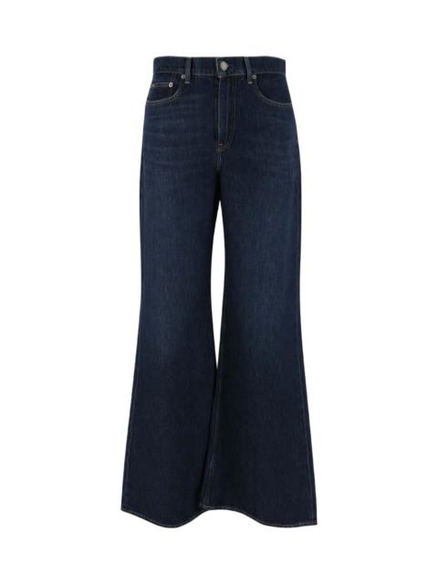 Whiskered-effect Wide-leg Jeans
