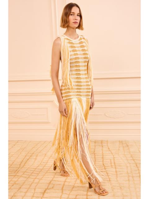 ULLA JOHNSON Silvia Fringe Knit Dress