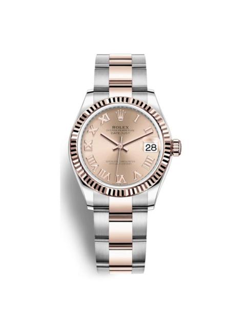 ROLEX Rolex Datejust 31 Rose Dial Automatic Ladies Steel and 18kt Everose Gold Oyster Watch 278271PKRO