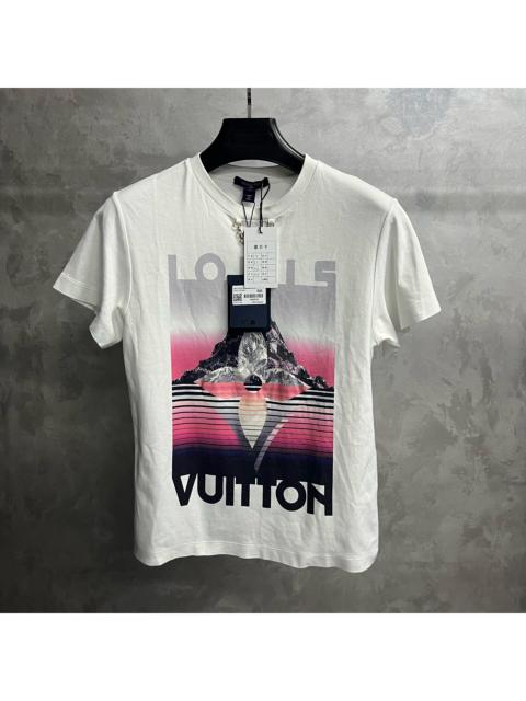 Louis Vuitton Louis Vuitton 2025 White Ski Collection: Crewneck Short-Sleeve Top with Printed Pattern