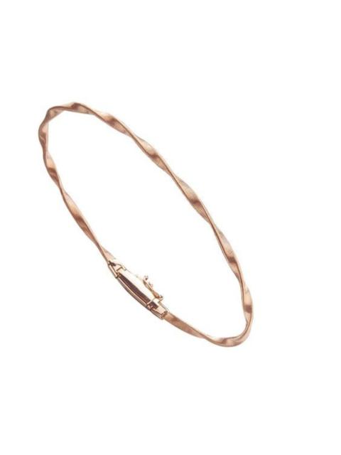 Other Designers Marco Bicego Marrakech Collection 18K Rose Gold Twisted Stackable Bangle