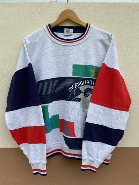 Other Designers Vintage - Vintage Sweatshirt Nice Design By MODIGLIANI WORLD Size L