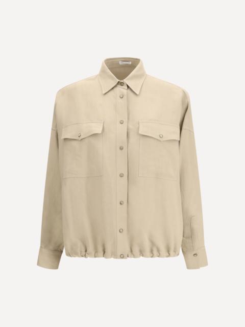 Brunello Cucinelli Viscose and linen Fluid twill Shirt