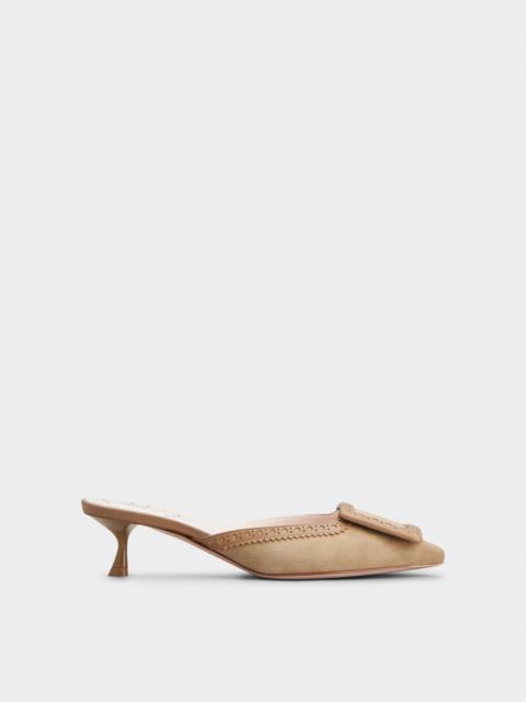 Roger Vivier Viv' in The City Mules in suede