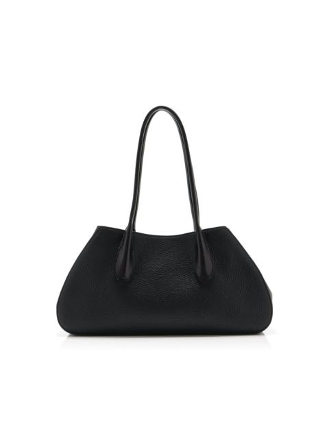 The Row Alger Leather Shoulder Bag black