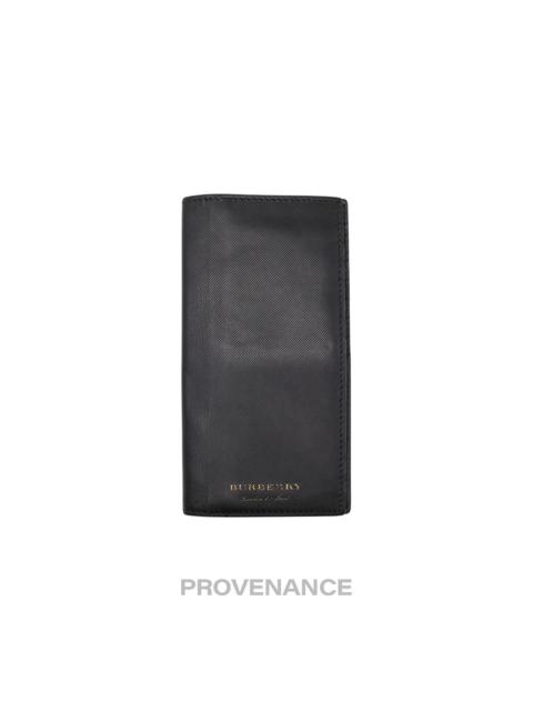 Burberry Burberry Logo Long Wallet - Black Leather