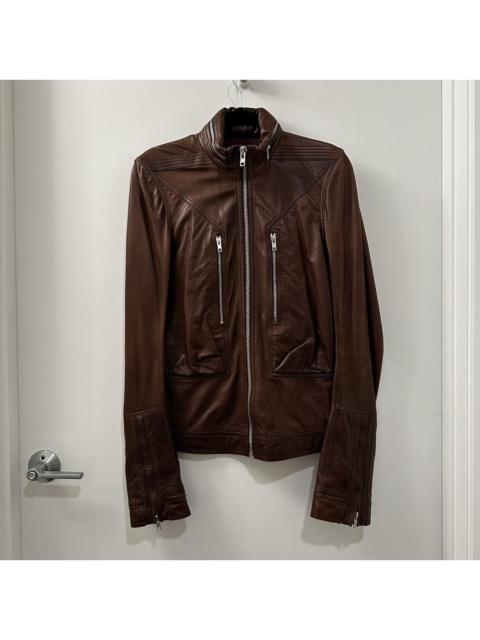 Rick Owens Rick Owens lamb leather jacket with hood