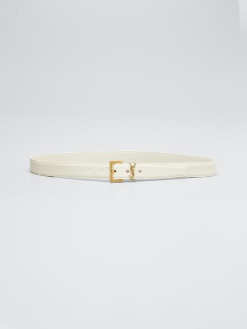 Box Laque YSL Leather Belt