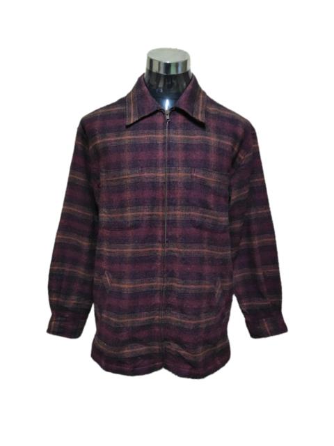 Other Designers Vintage - Ralph Eton Checkered Zipper Flannel