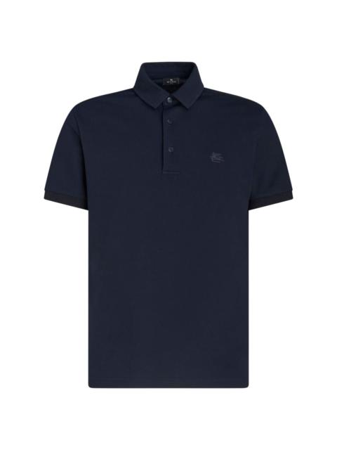 Etro Pegaso-embroidered cotton polo shirt