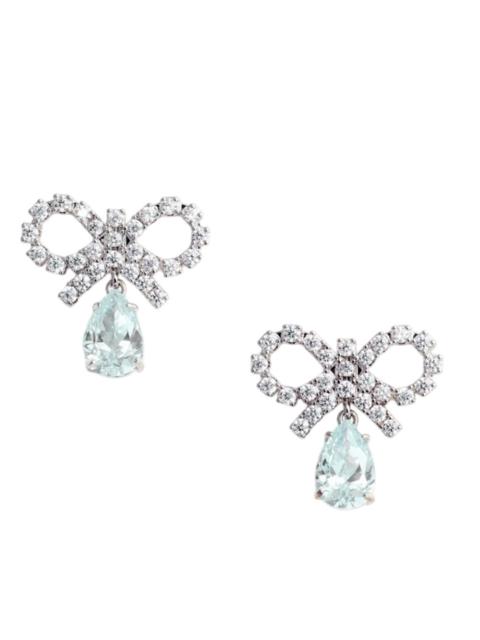 self-portrait Self-Portrait Women Micro Bow Blue Drop Earrings