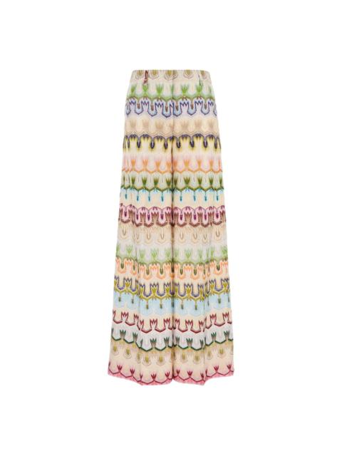 Missoni embroidered palazzo trousers