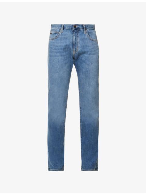 EMPORIO ARMANI Regular-fit straight-leg&nbsp;stretch-denim jeans