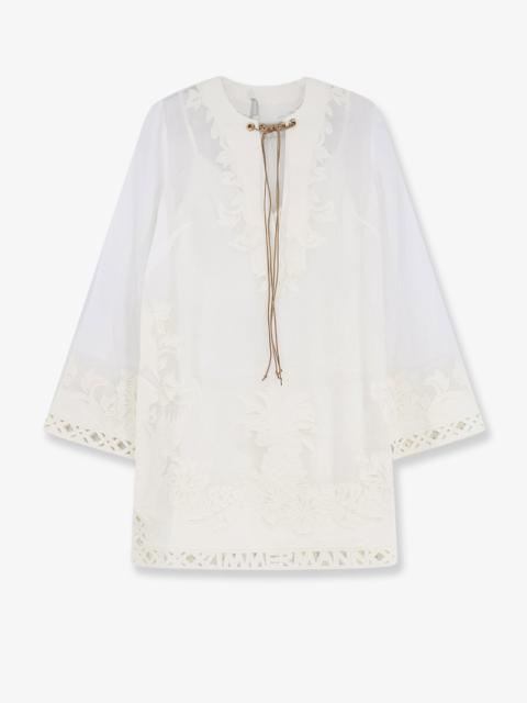 Zimmermann Zimmermann Indra Ramie Long Dress White