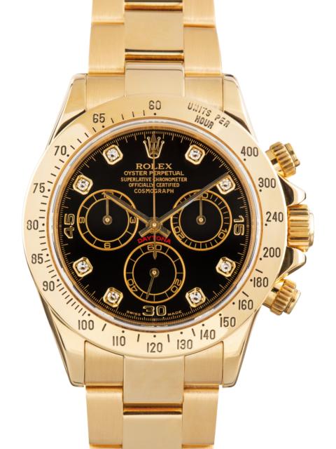 ROLEX Pre-Owned Rolex Daytona Ref 116528 Black Diamond Dial