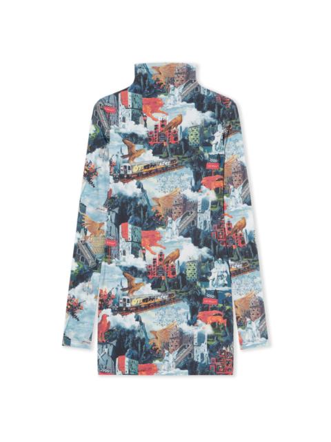 Off-White World Paint Second Skin Mini Dress