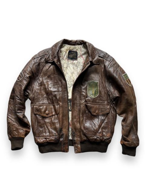Other Designers Vintage - US Army Leather Bomber Jacket Type A-2 Official Photographer