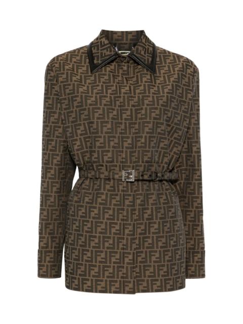 FENDI Canvas single-breasted jacket