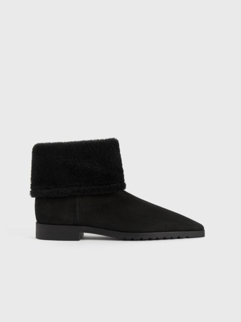 TOTEME Fold-down shearling boots black
