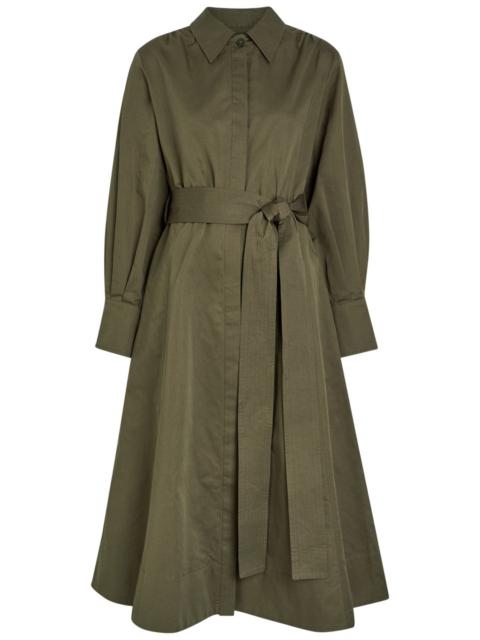 JOSEPH Joseph Ziane Belted Cotton -blend Midi Shirt Dress