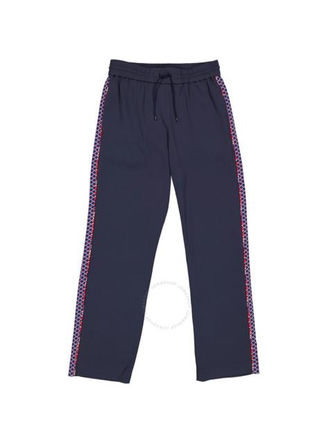 Kenzo Midnight Blue Straight-Leg Cropped Track Pants