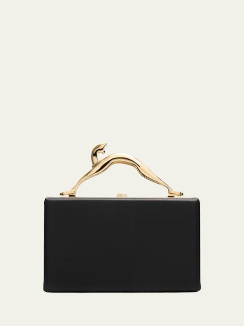 Lanvin Fusion Cat Leather Top-Handle Bag
