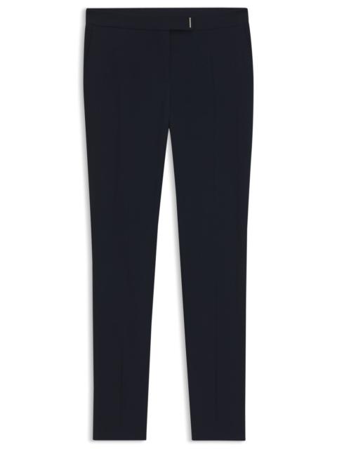 BOSS SLIM-FIT TROUSERS WITH SLIT HEMS