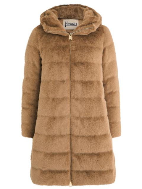 Herno Hooded Quilted Faux fur Coat