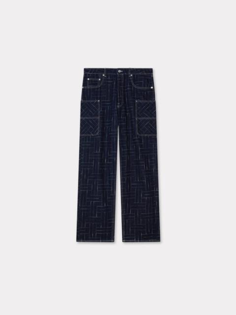 KENZO 'KENZO Weave' cargo monkey fit jeans in Japanese denim