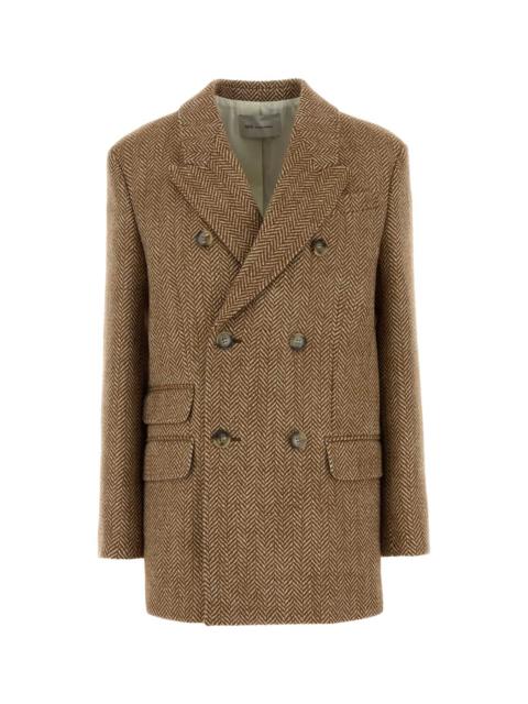 AMI Paris Ami Women Embroidered Wool Blend Blazer