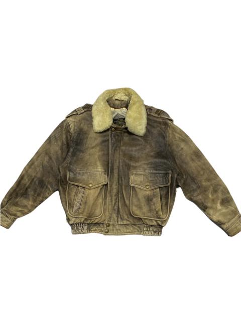 Other Designers Vintage - VINTAGE MILITARY COMBAT AIR FORCE JACKET (ANTIQUE LAMB)