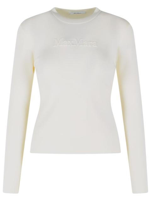 Max Mara Max Mara 'Manto' White Wool Yarn Sweater Women