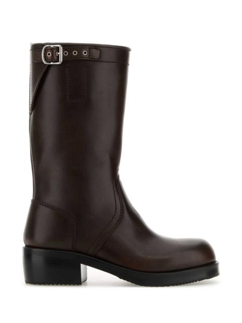 Dries Van Noten Dries Van Noten Women Dark Brown Leather Boots