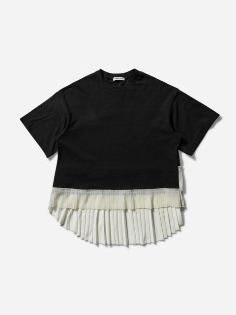 UNDERCOVER Women's Pleated Hem T-Shirt Black