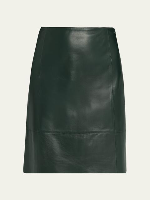 Vince A-Line Leather Skirt